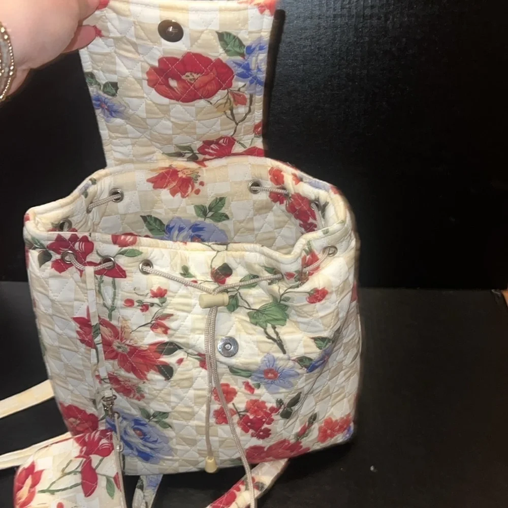 Floral Quilted Backpack